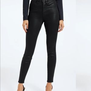 Good American skinny waxed denim